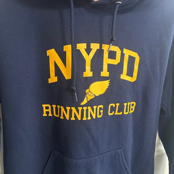 NYPD Running Club Jerzees Navy Hoodie size Small. Excellent condition - Picture 2 of 6